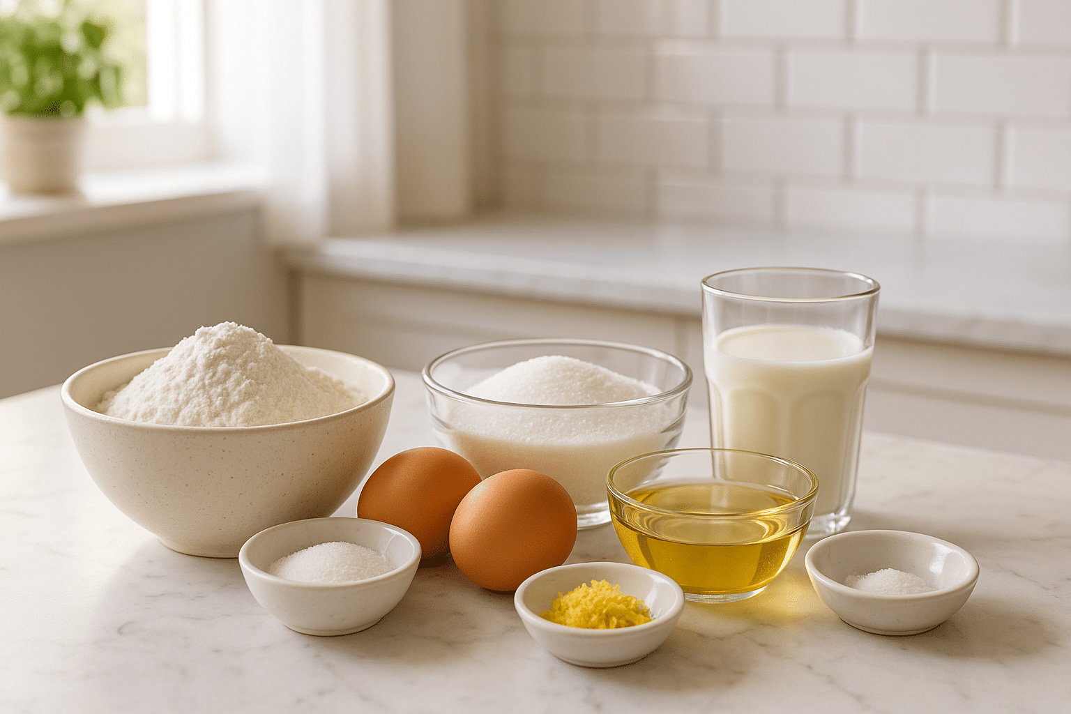 Ingredientes para hacer Magdalenas
