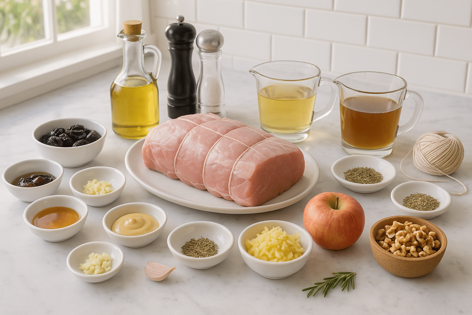 Ingredientes Asado de cerdo relleno con ciruelas