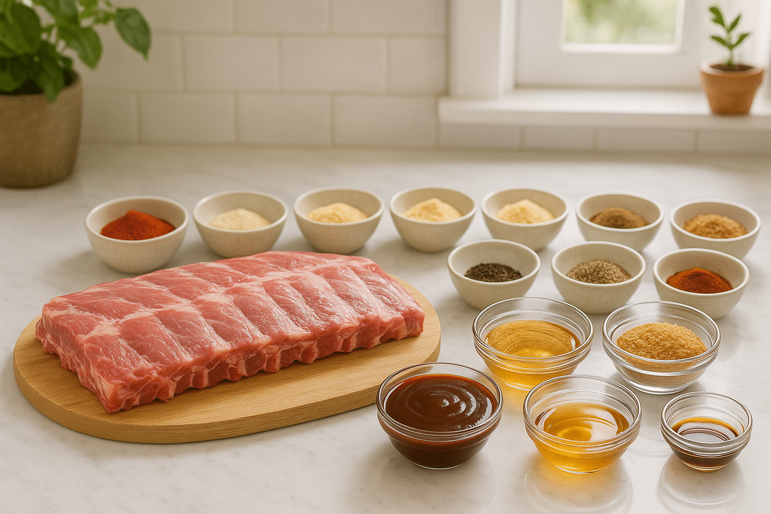 Ingredientes para hacer Costillas A La Barbacoa
