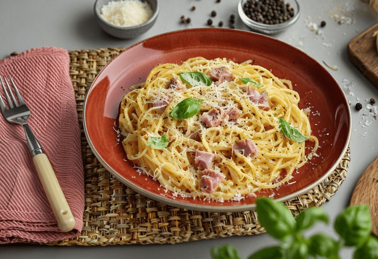 Como hacer Espaguetis carbonara