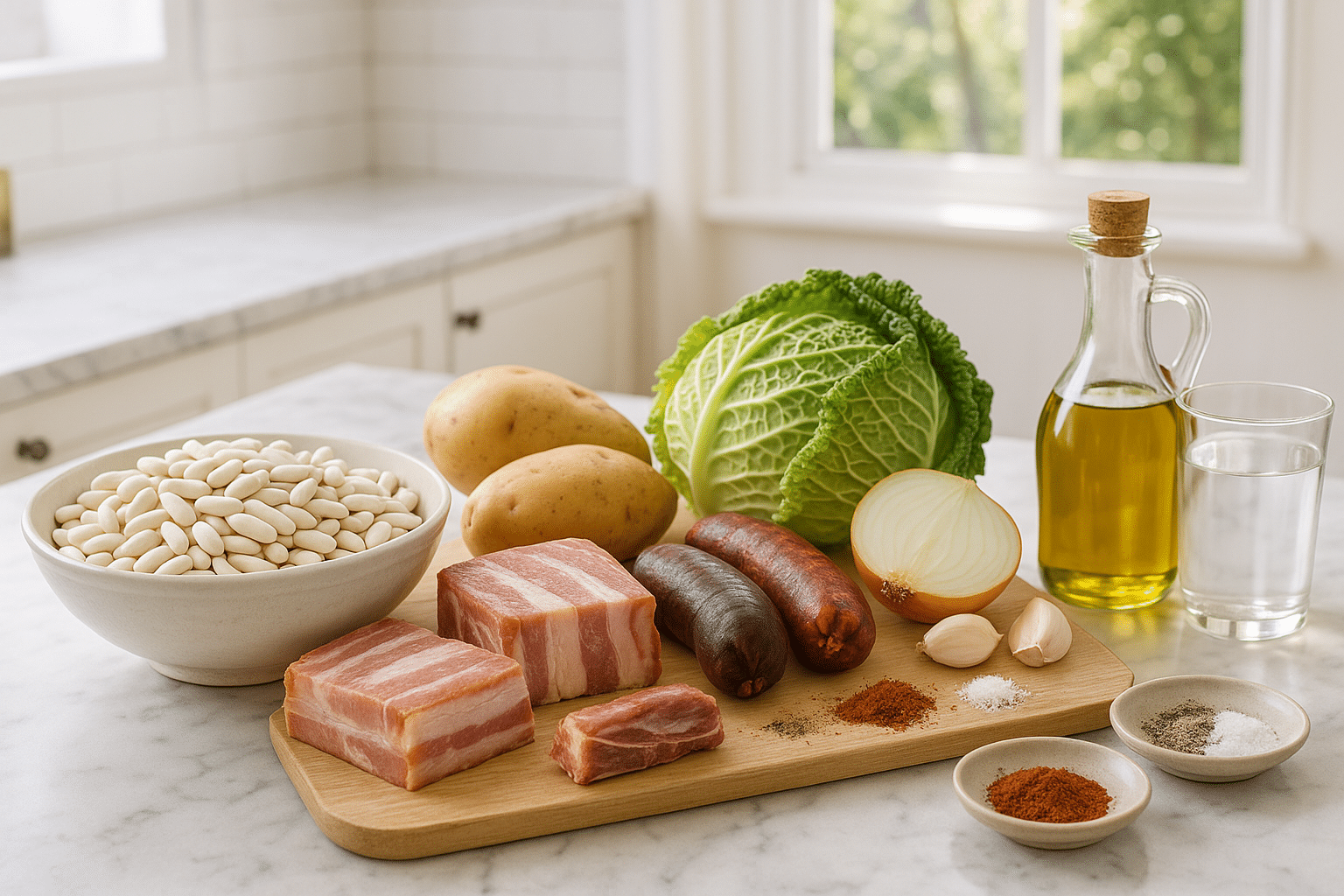 Ingredientes para hacer el Pote Asturiano