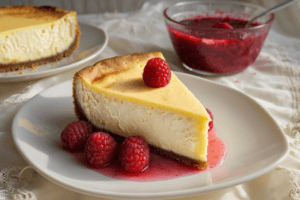 Tarta Casera De Queso Y Frambuesas