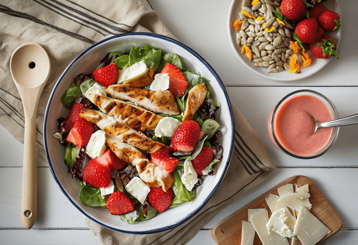 Ensalada de Pollo con Fresas