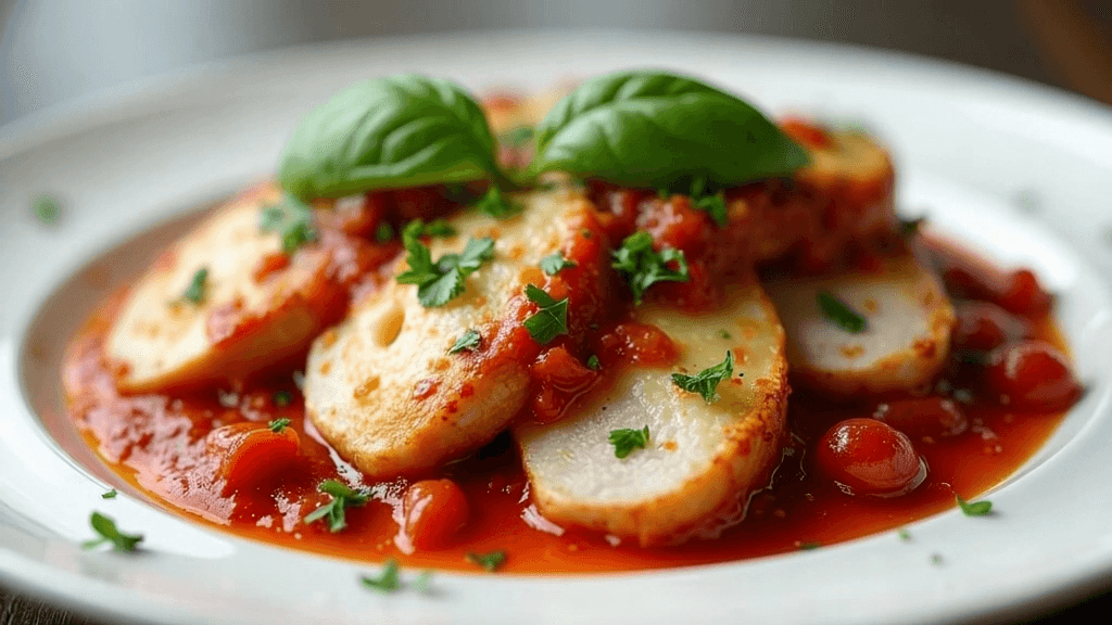 receta pavo con tomate y queso