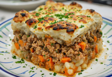 Pastel de arroz y carne picada