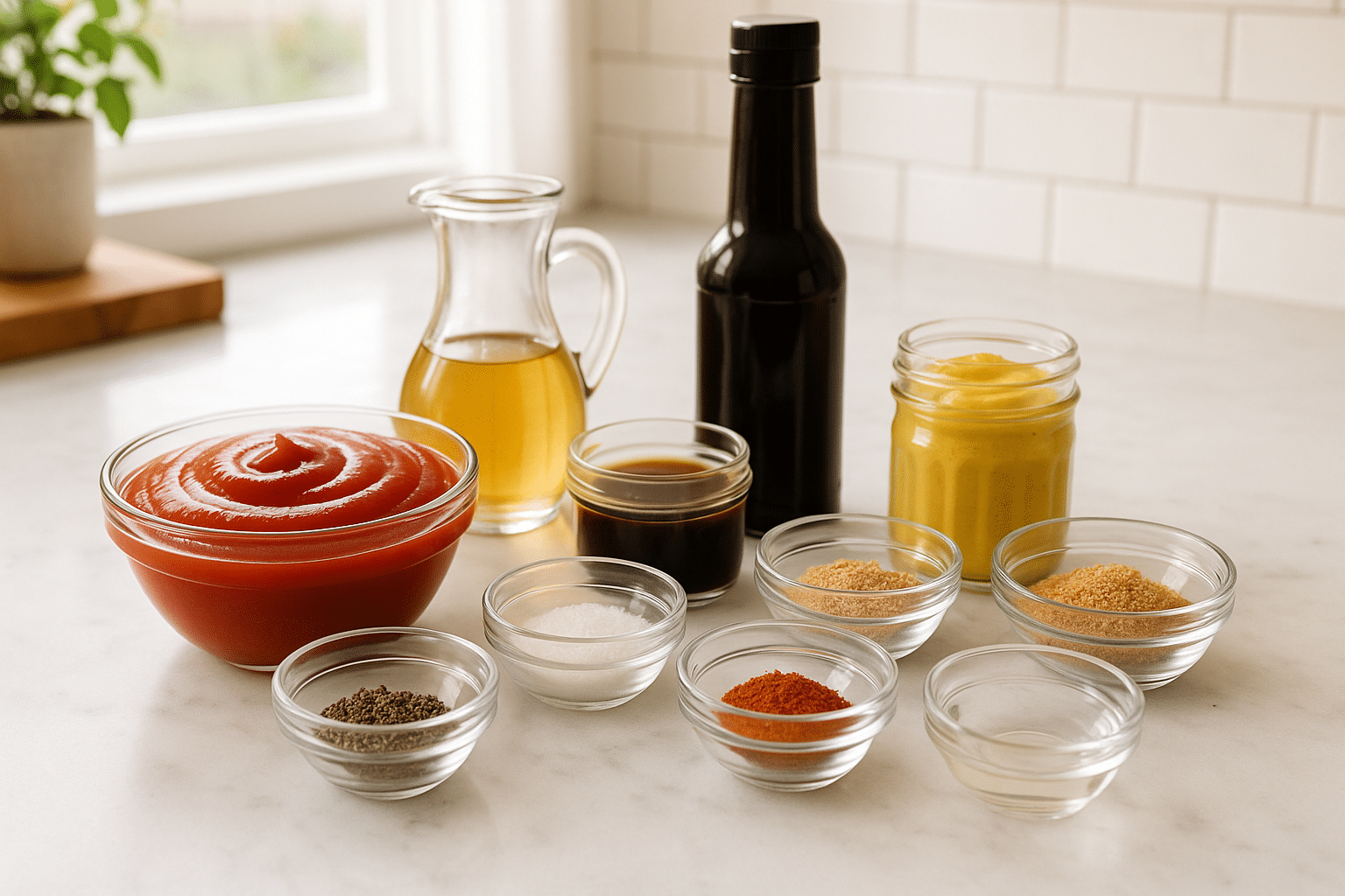 Ingredientes para la Salsa barbacoa Casera