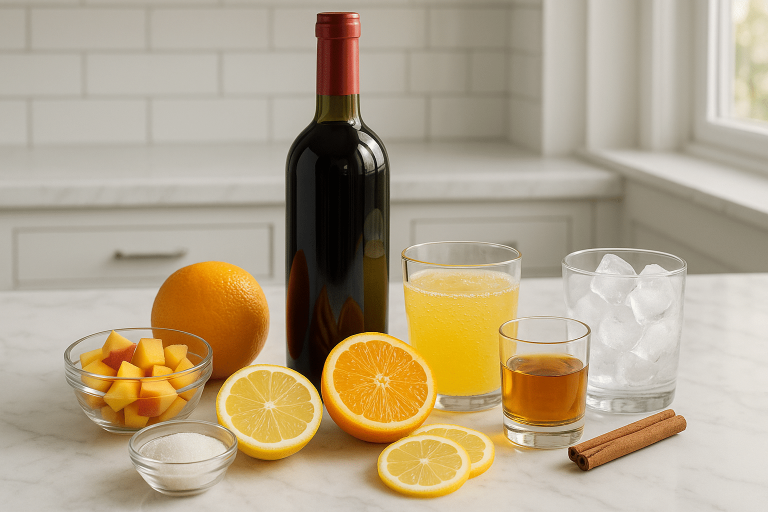 Ingredientes para la Sangria casera