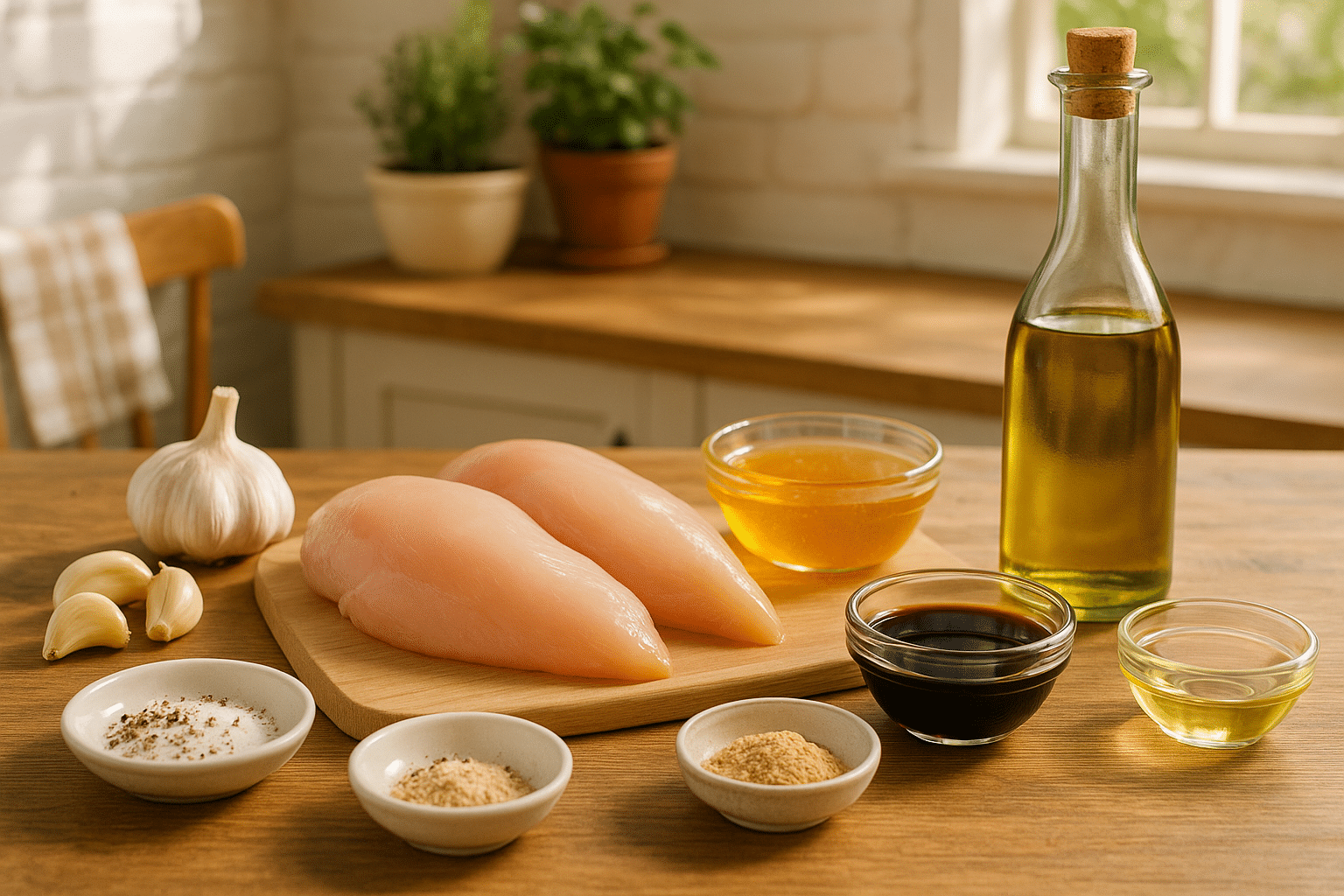 Pechuga de pollo con miel y ajo Ingredientes para la Pechuga de Pollo con Miel y Ajo