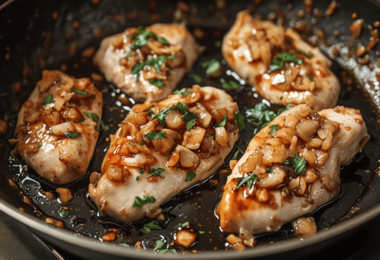 Pechuga de pollo con miel y ajo Pechuga de Pollo con Miel y Ajo