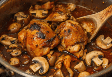 Guiso de Pollo con champiñones