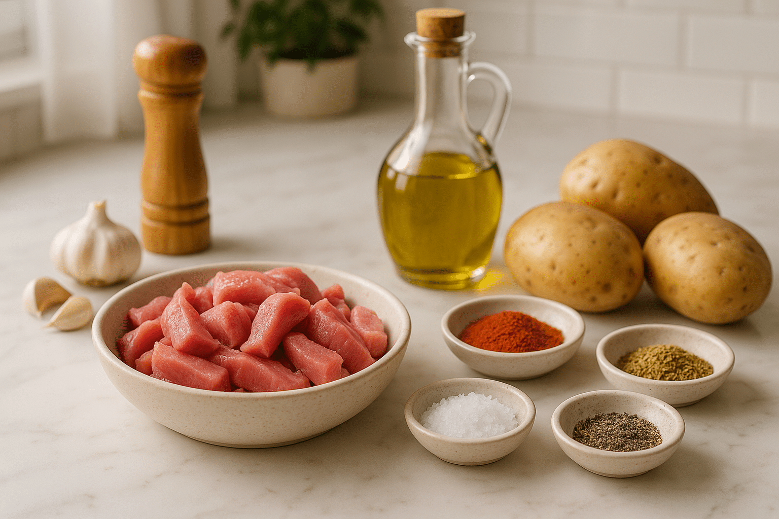 Ingredientes para hacer Raxo Gallego