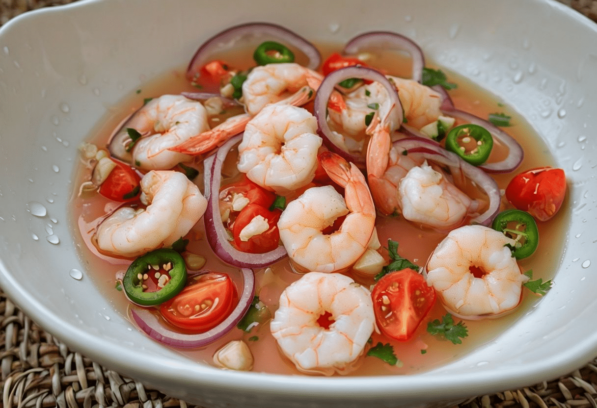 Receta de Ceviche de Gambas Frescas
