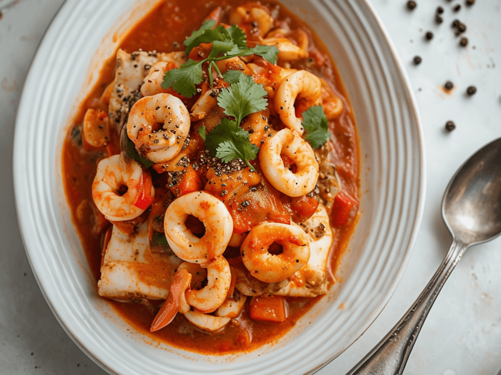 Receta de pescado a lo macho peruano