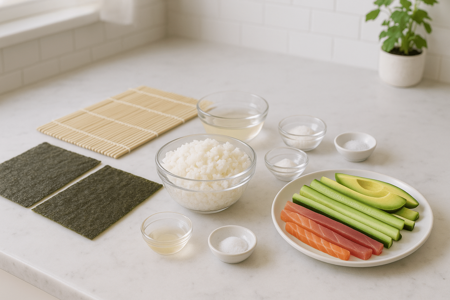 Ingredientes para la receta de Hosomaki