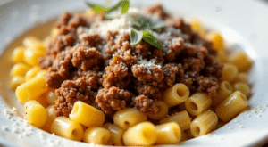 Macarrones con carne picada de la abuela