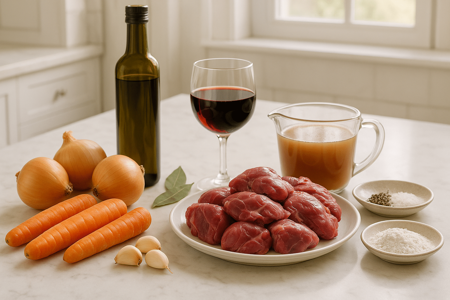 Ingredientes para las Carrilleras de cerdo receta de la abuela