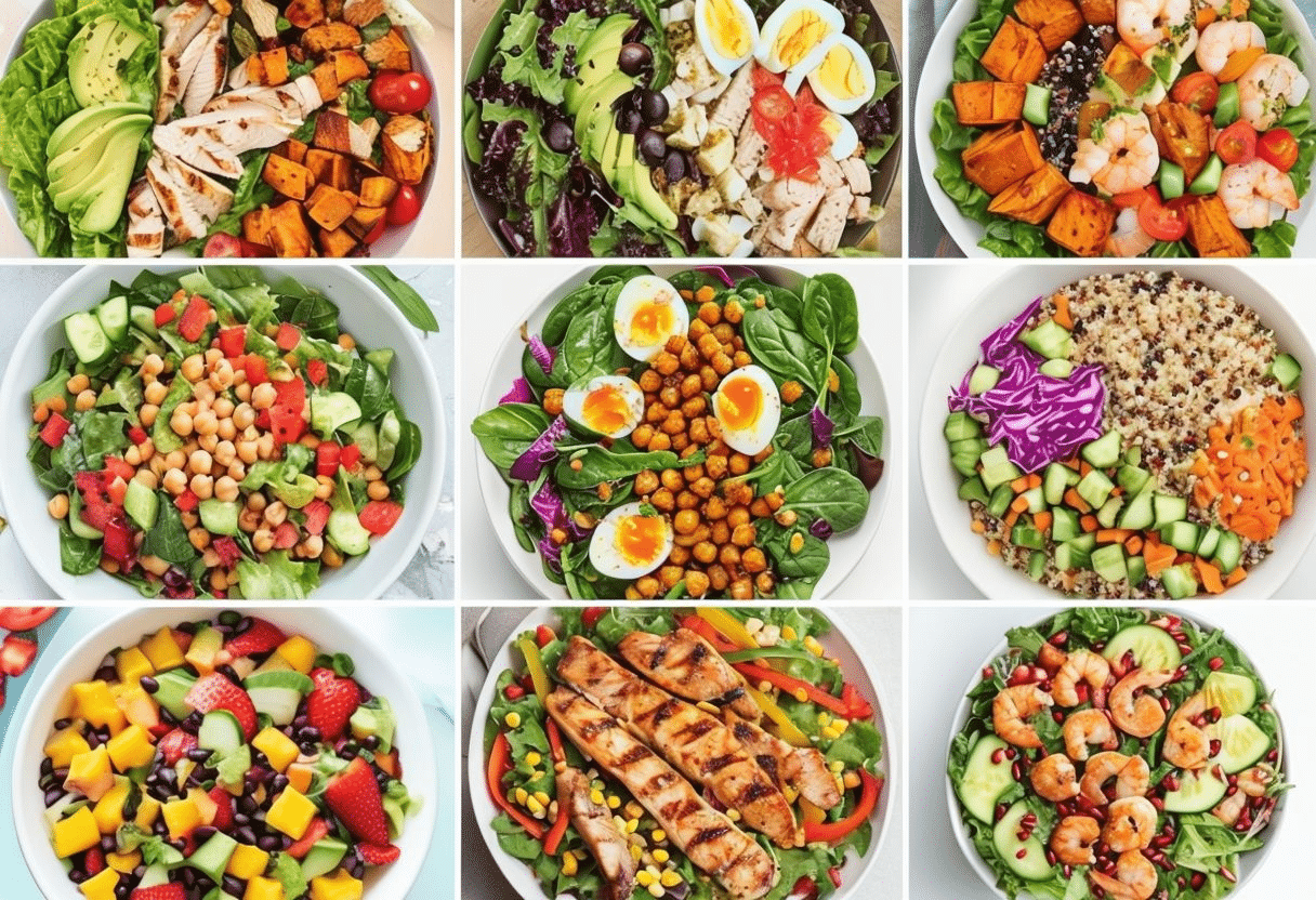 10 tipos de ensaladas fáciles para Disfrutar todo el Año