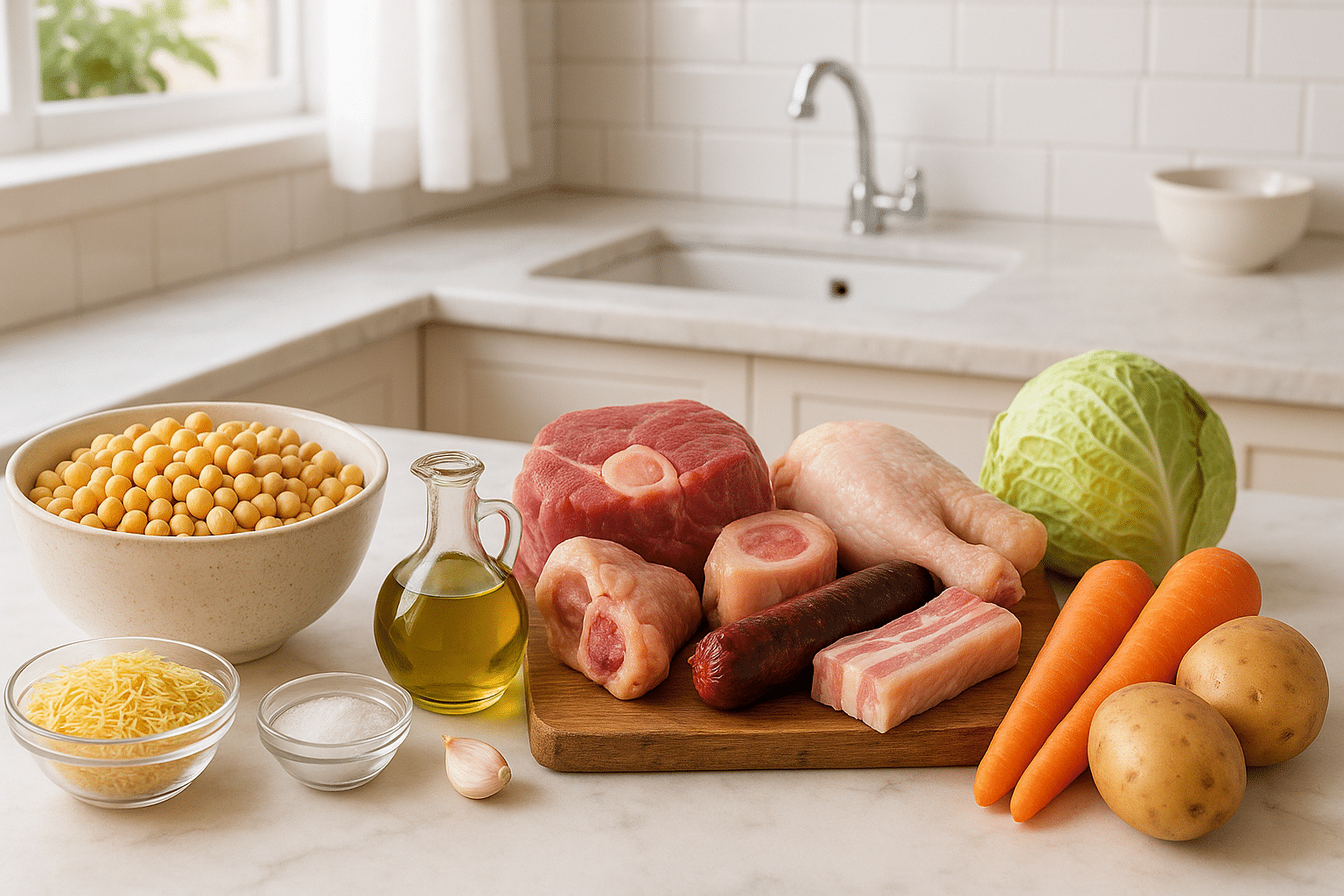 Ingredientes para preparar Cocido Madrileño