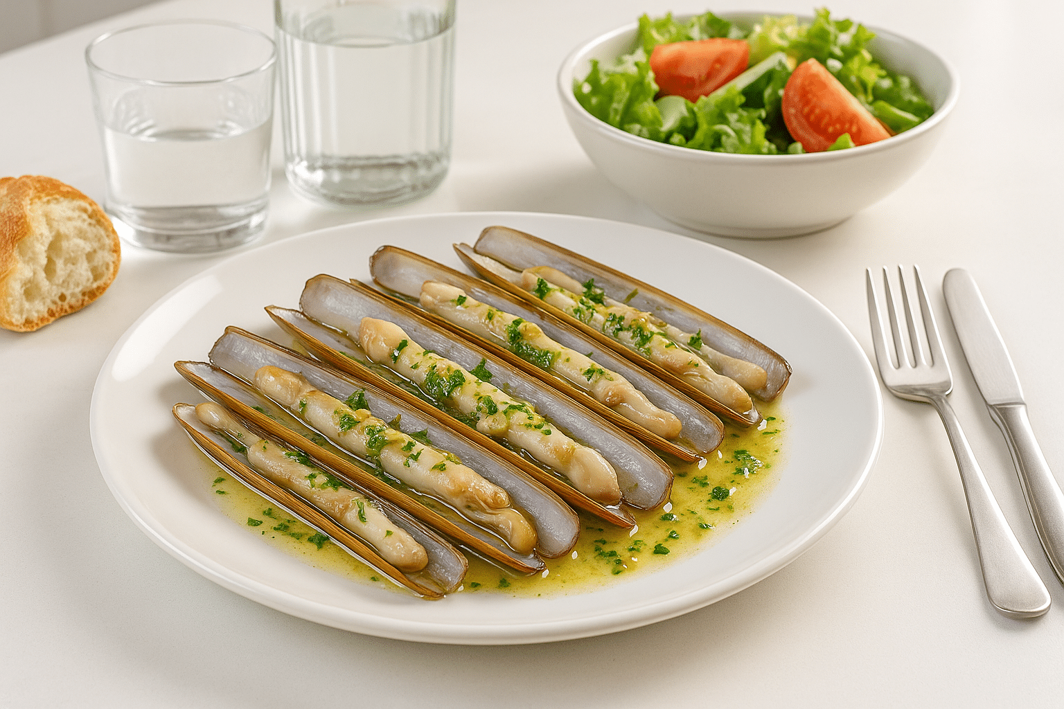 Navajas a la plancha