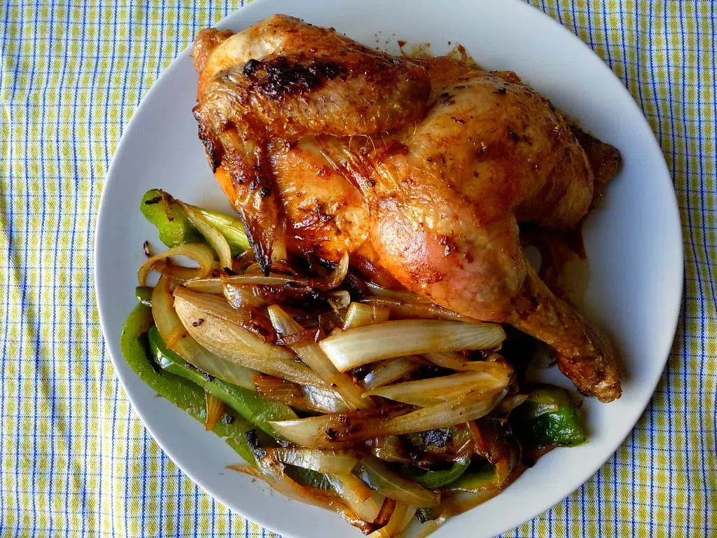 pollo con verduras