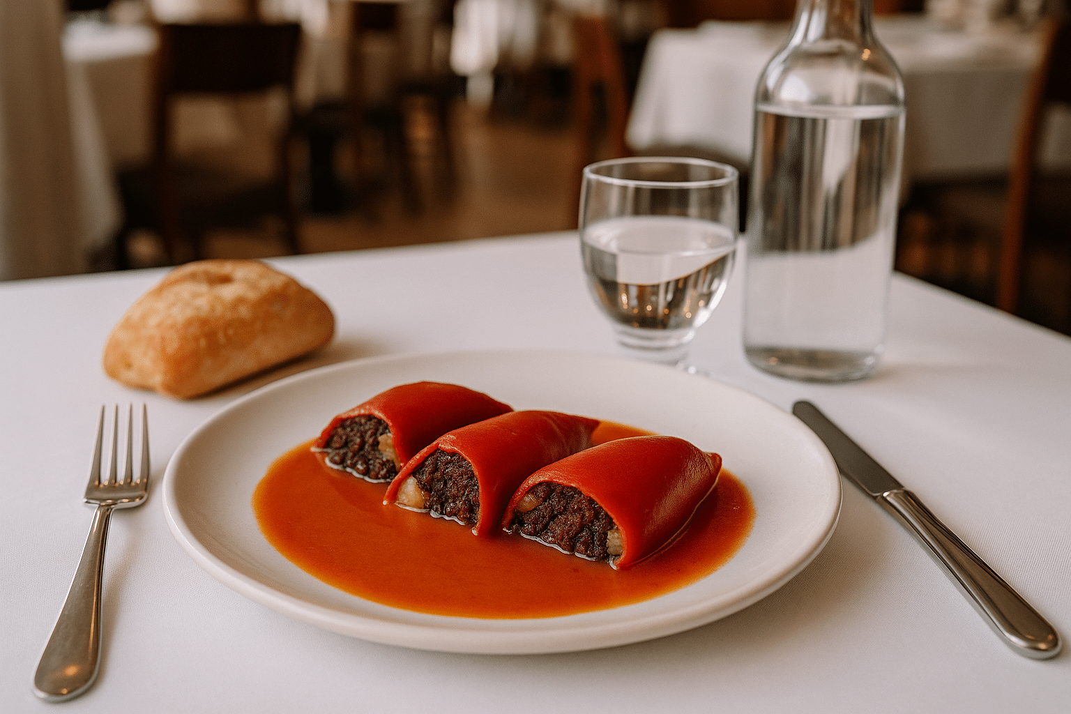 Pimientos del Piquillo Rellenos de Morcilla y Manzana