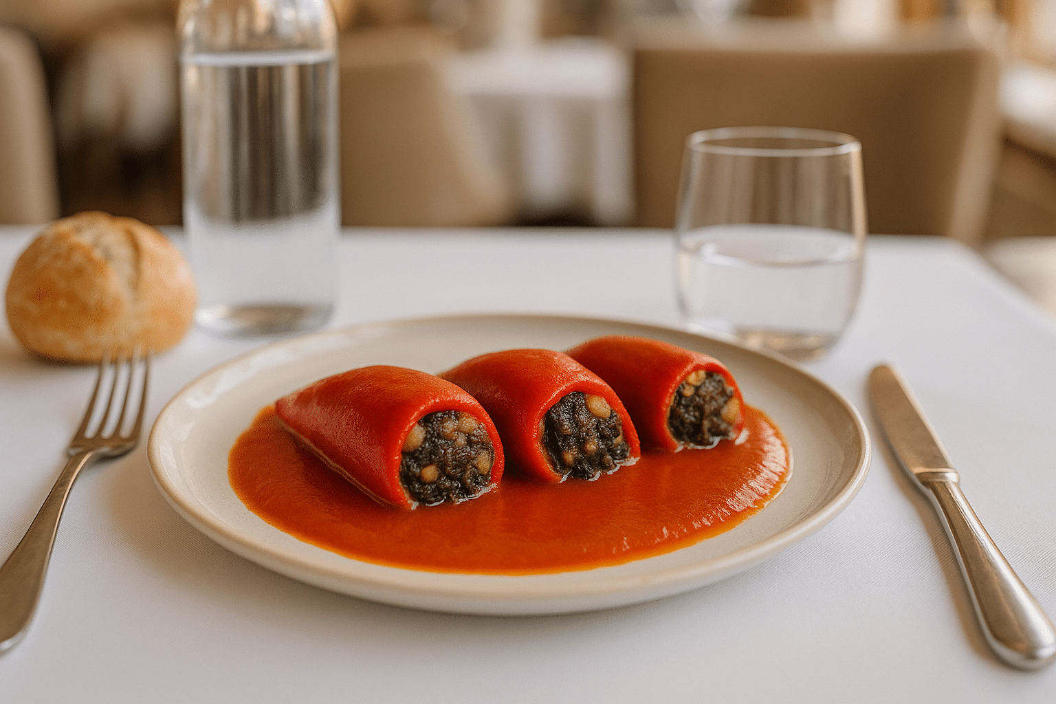 Pimientos del Piquillo Rellenos de Morcilla y Manzana
