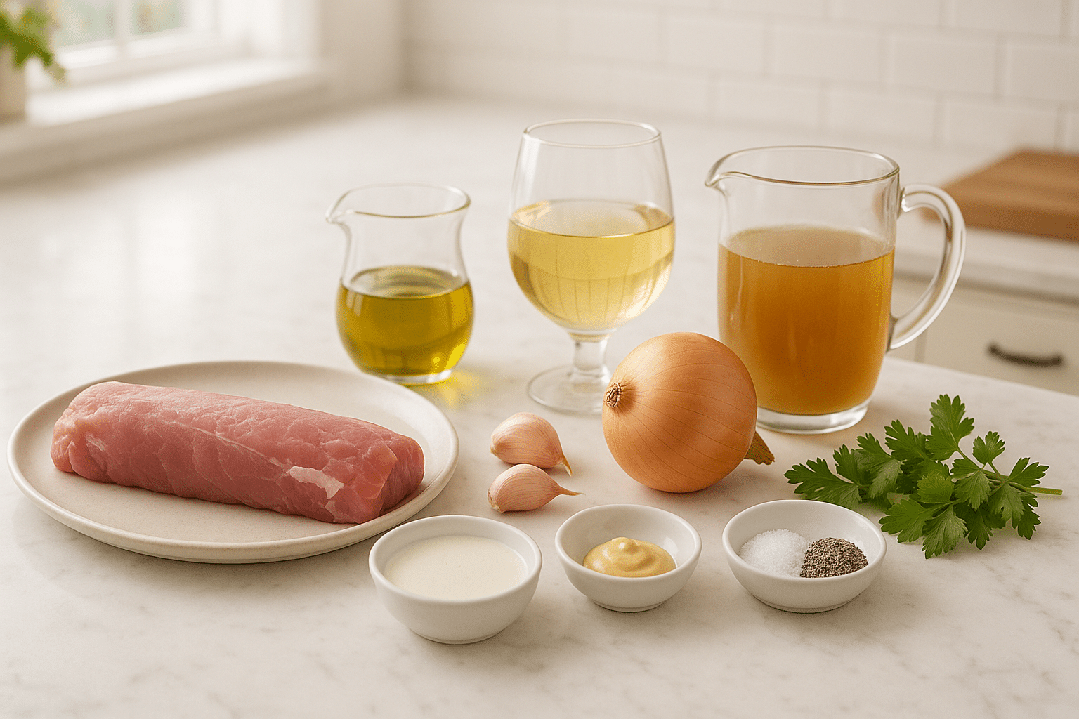 Ingredientes para hacer el Mejor Solomillo de Cerdo en Salsa