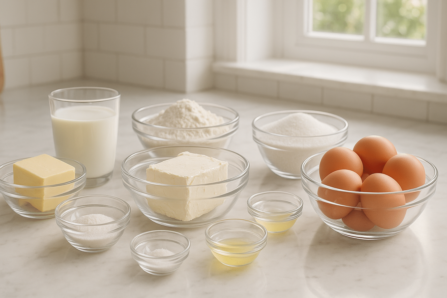 Ingredientes para la Tarta de Queso Japonesa