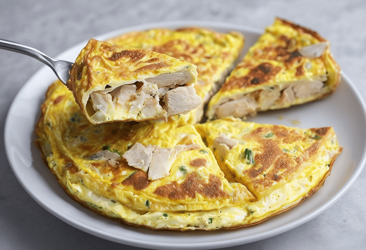 Tortilla de pollo y queso