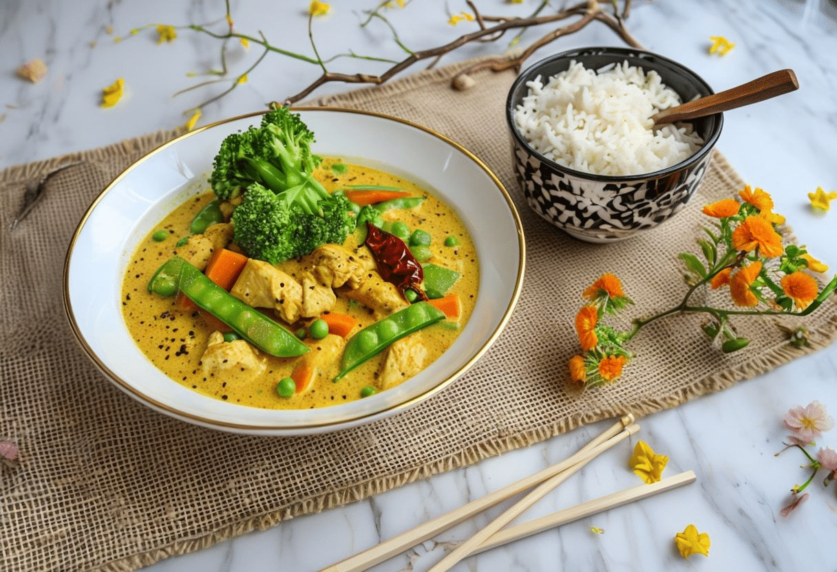 Pollo al curry exprés