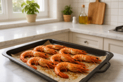 Como saber si los Gambones al horno están hechos