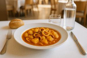 guiso de patatas con calamares