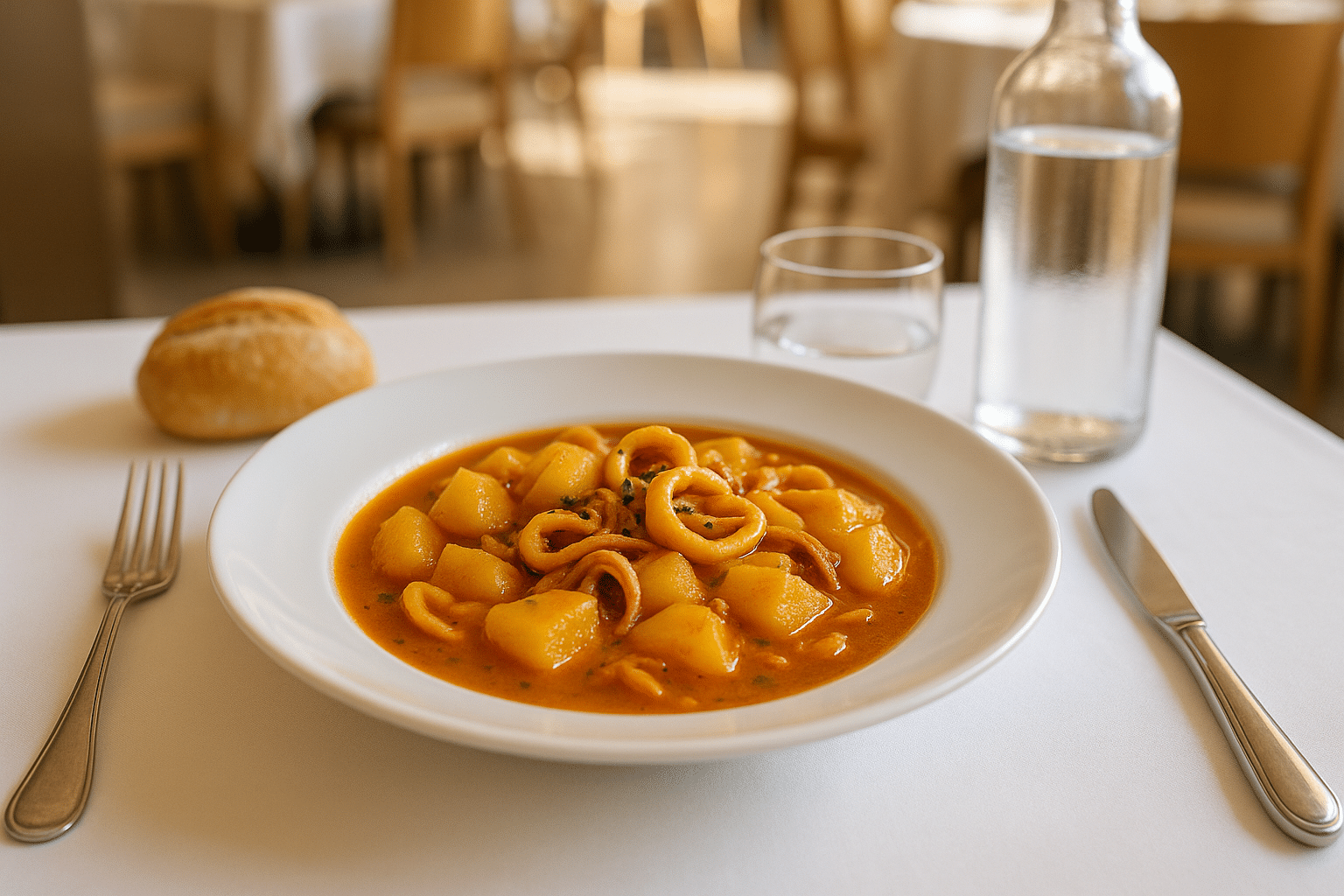 guiso de patatas con calamares