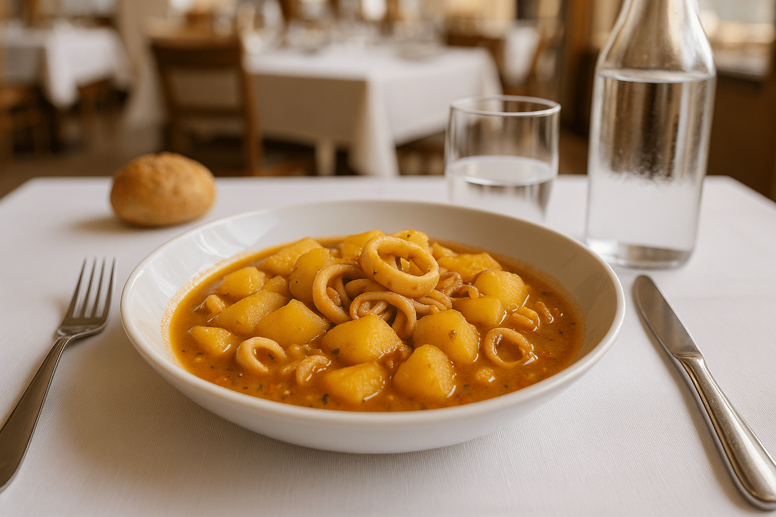 guiso de patatas con calamares