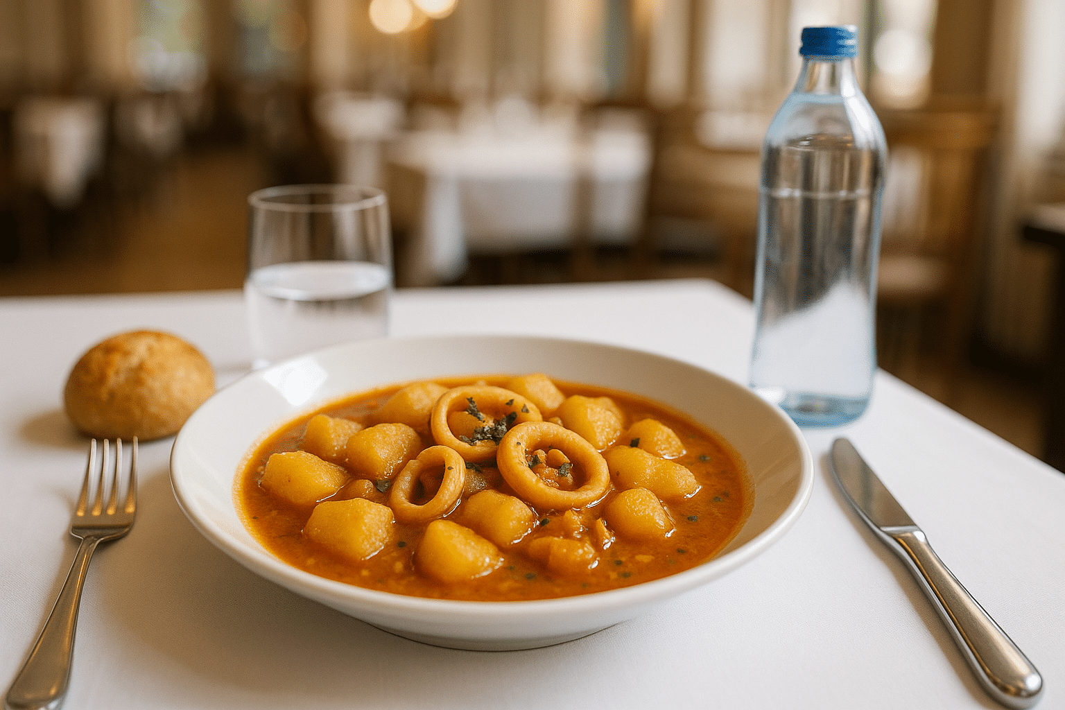 guiso de patatas con calamares