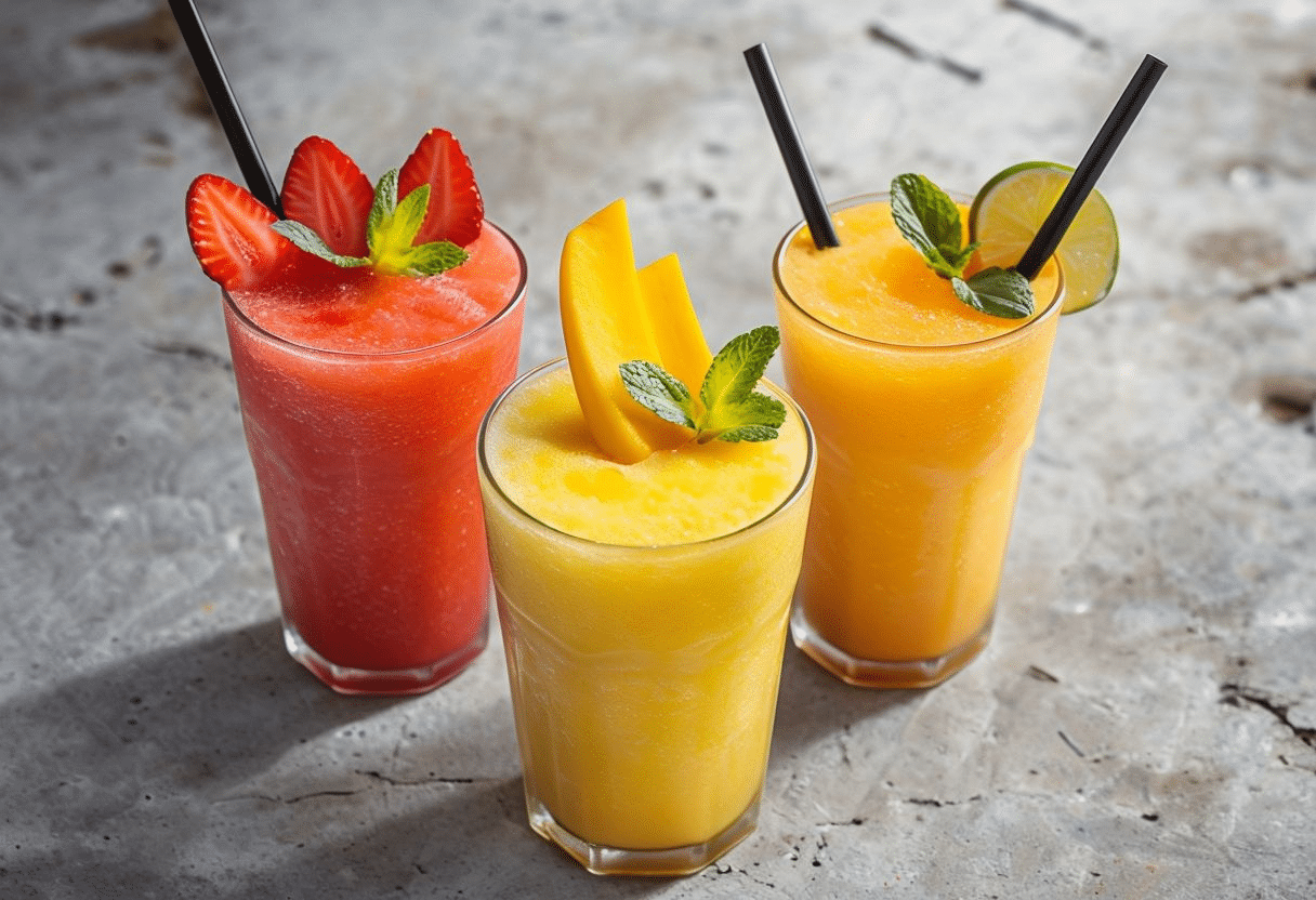Batido de frutas tropicales