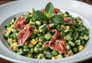 Guisantes a la hierbabuena
