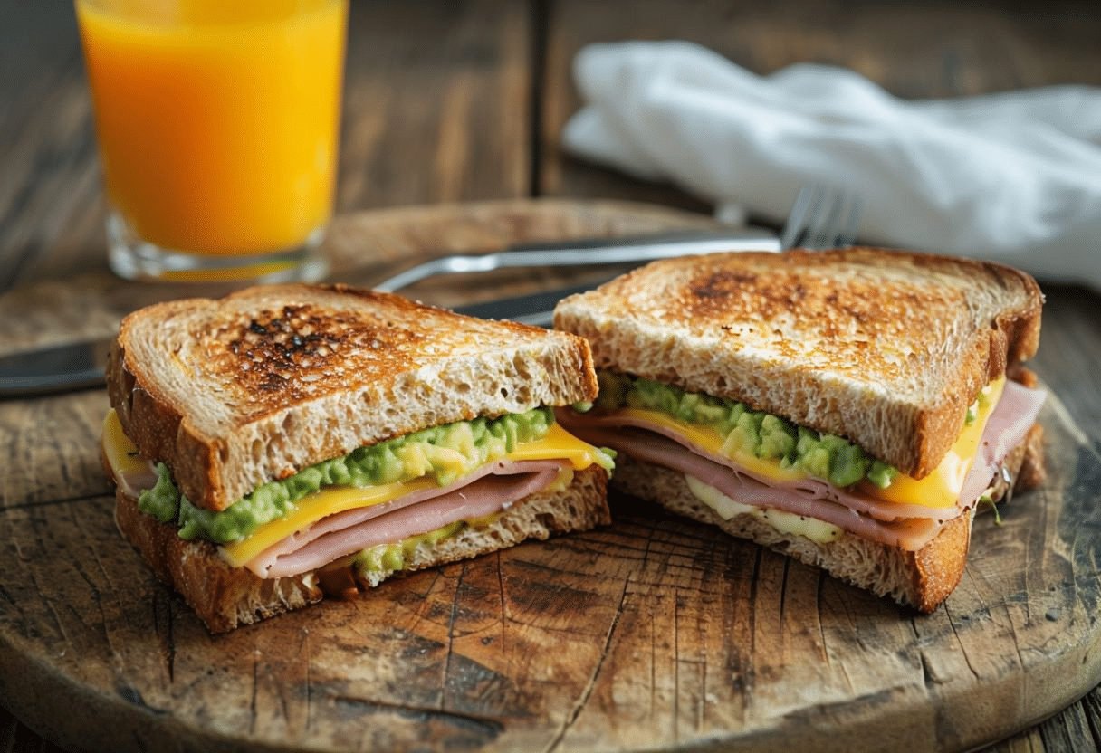 Sándwich de aguacate y queso