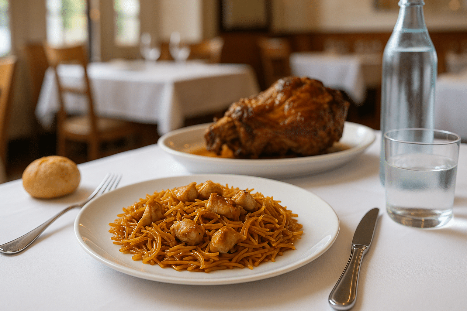 Fideuá de Pollo con Fideos Finos