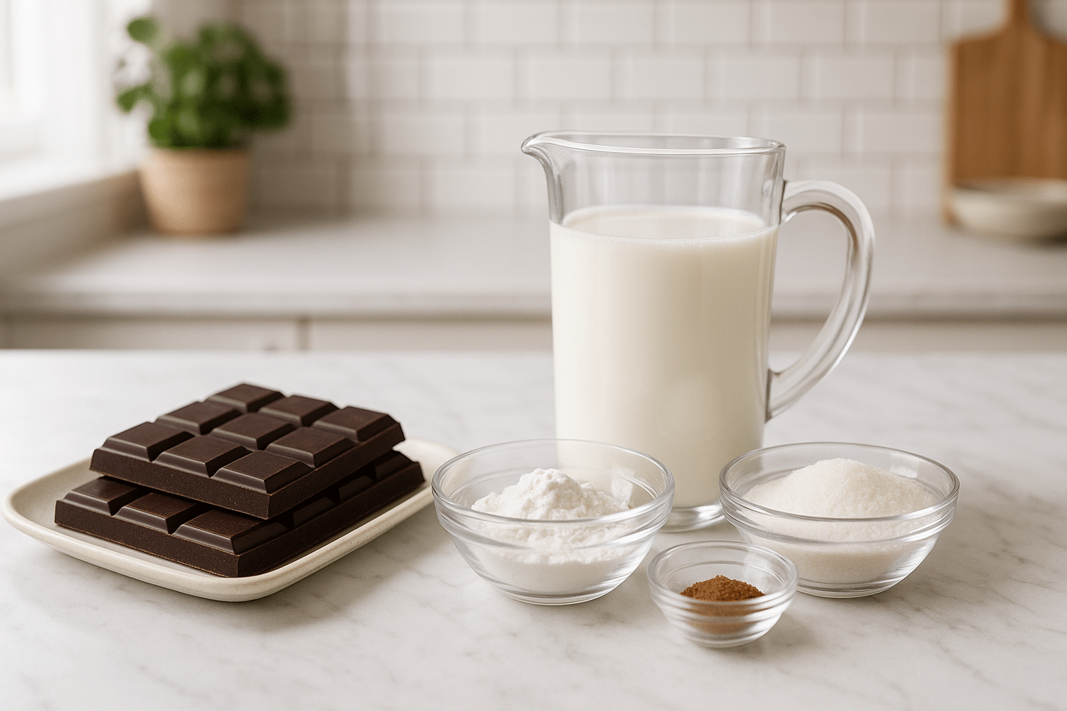 Ingredientes Chocolate a la Taza en Thermomix