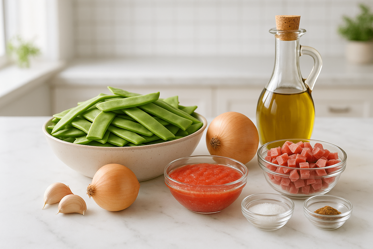 Ingredientes Judías Verdes a la Andaluza