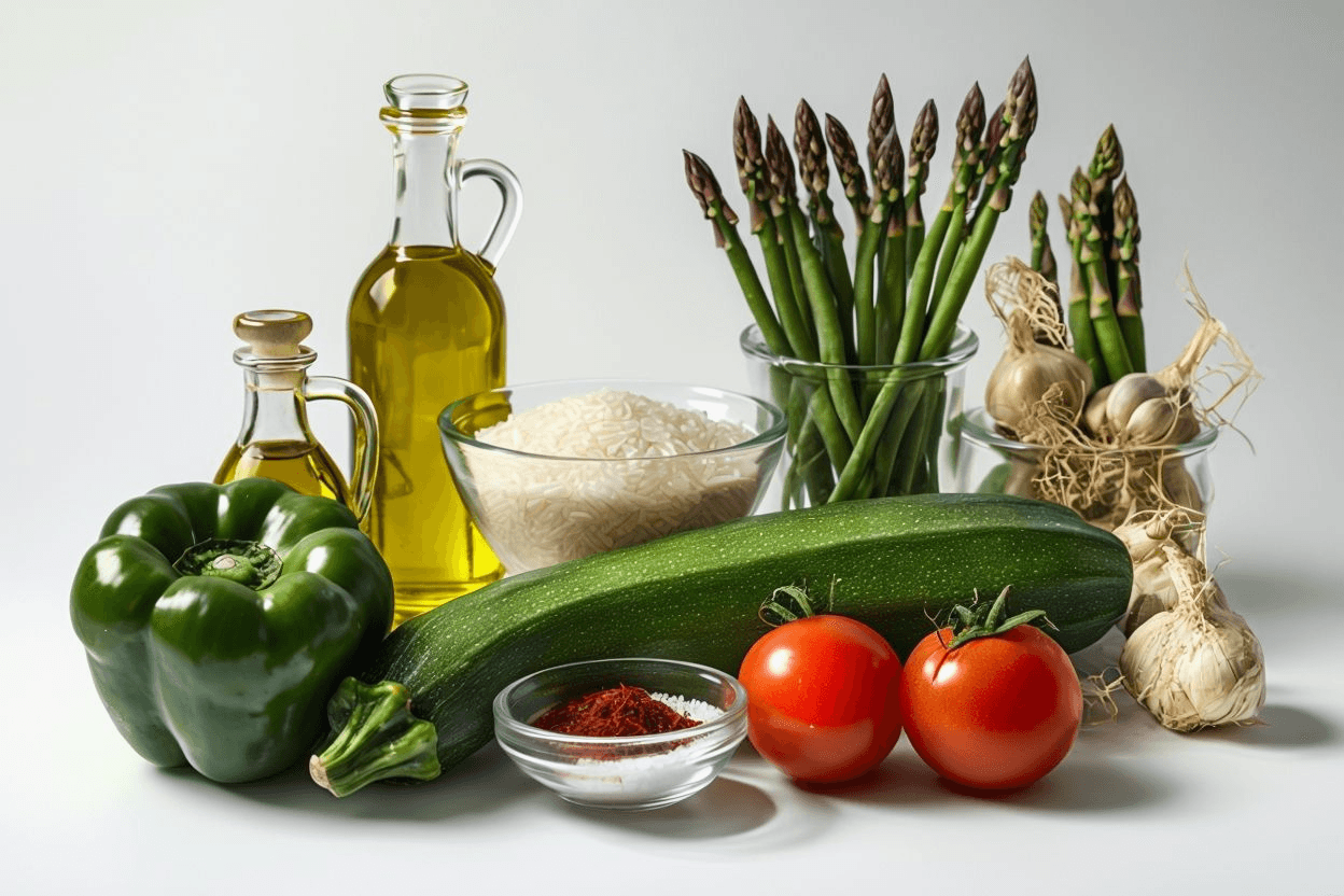 ingredientes paella de verduras