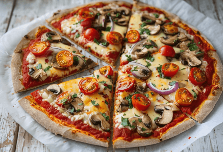 Pizza vegana sin gluten
