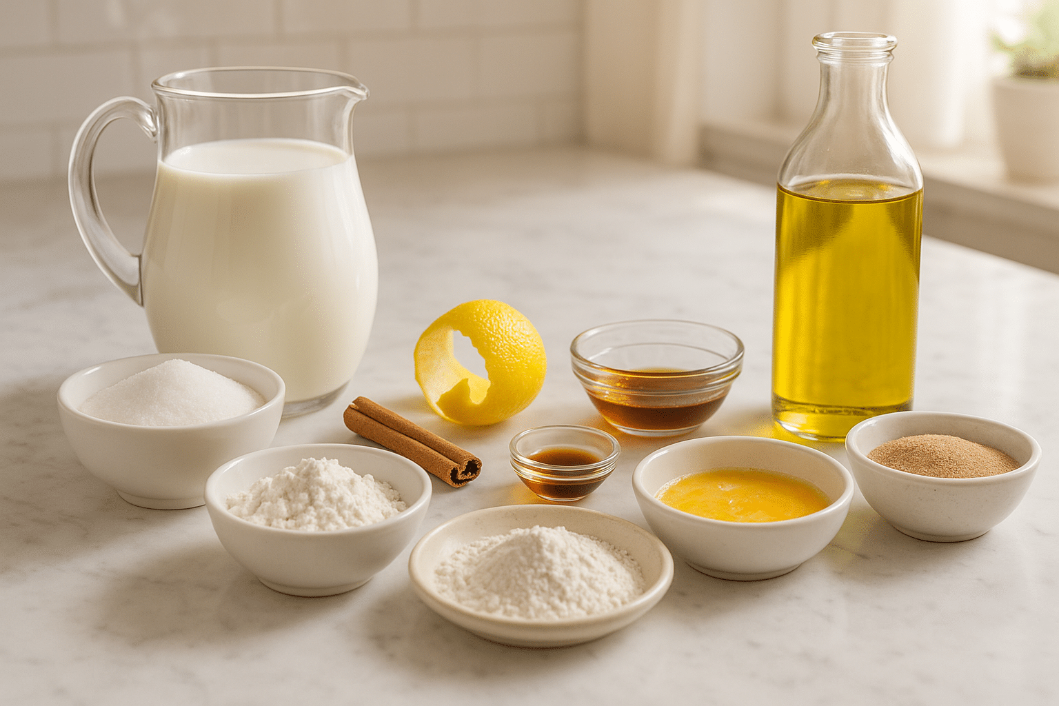 Ingredientes para la Leche Frita Casera
