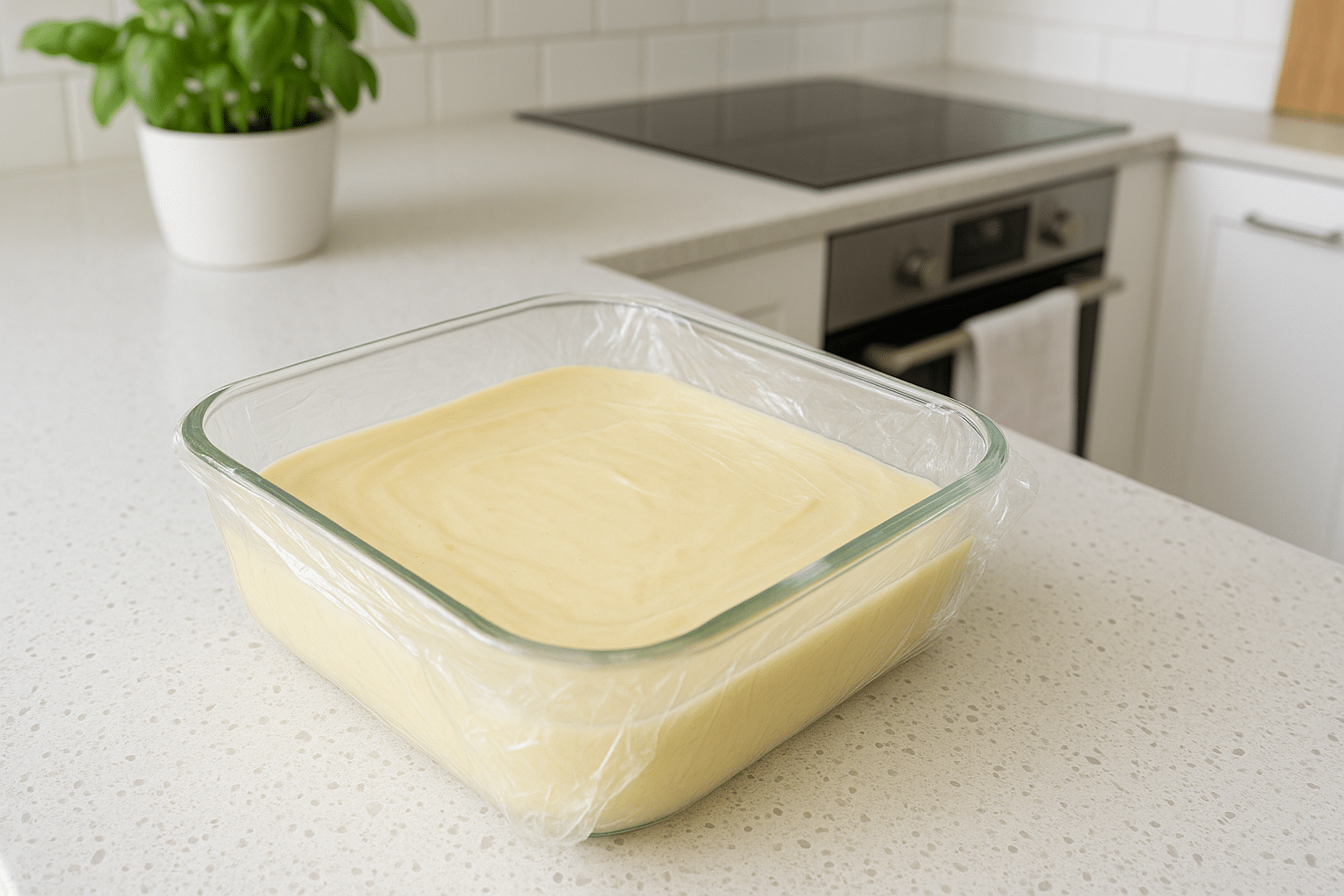 Deja enfriar la masa de la leche frita