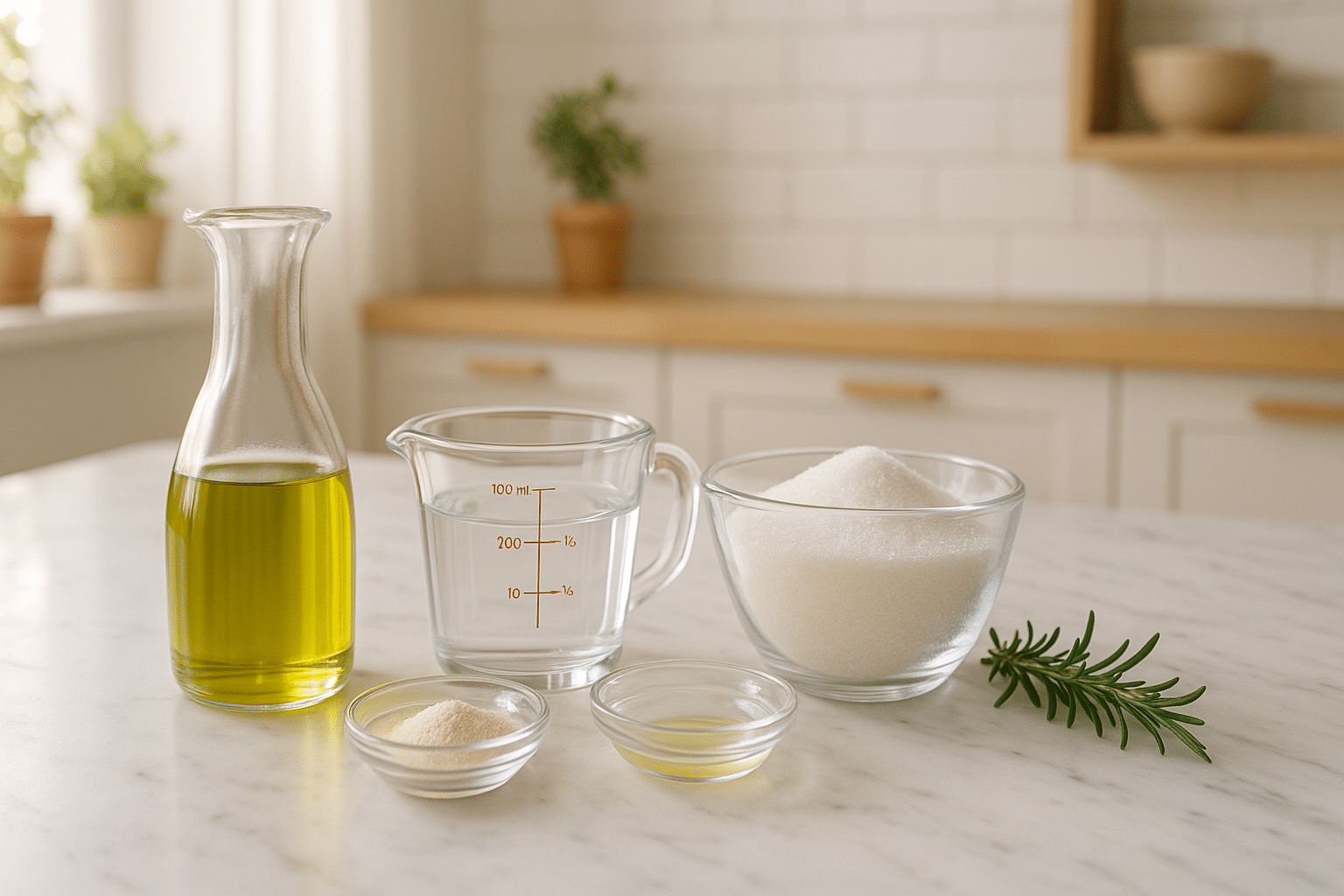 Ingredientes para la Mermelada de Aceite de Oliva