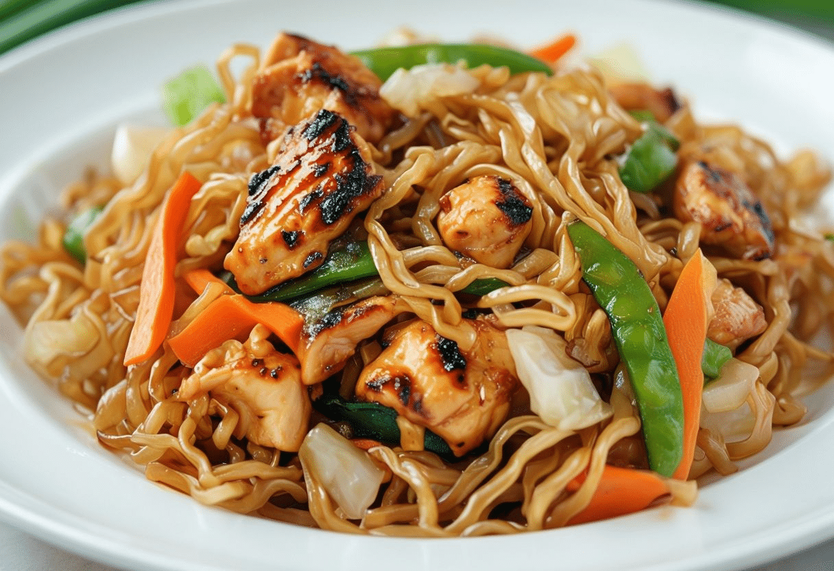 Fideos Chinos con Pollo