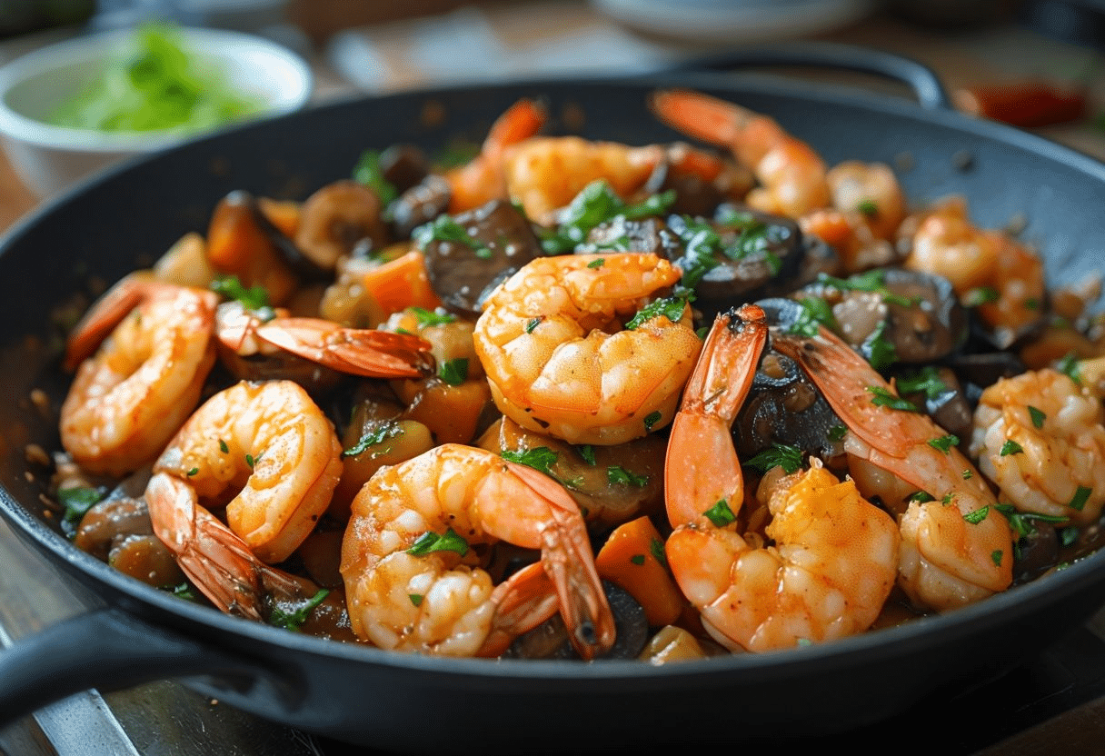 Gambas a la tie ban