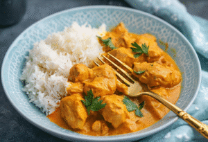 pollo al curry con nata