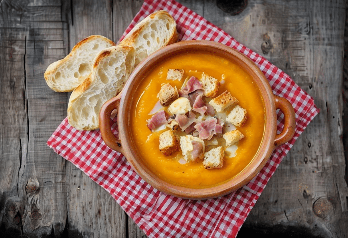 Salmorejo Cordobés con Lascas de Huevo y Jamón Ibérico 